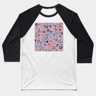 summer meadow | coral and violet Baseball T-Shirt